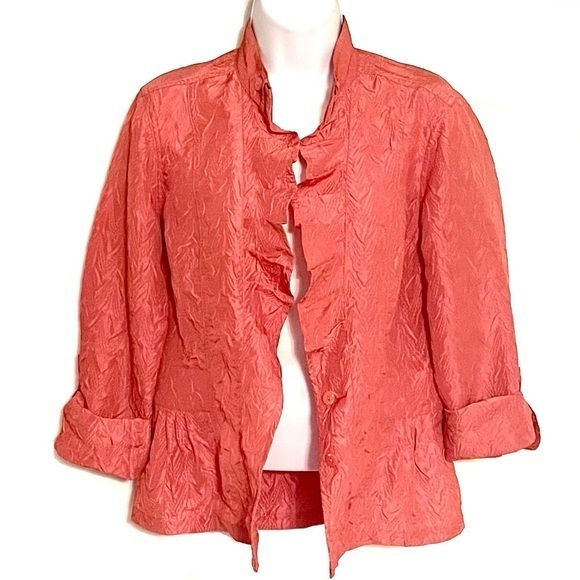 Chico's Jackets & Blazers - Chico’s! Coral Jacquard Blazer!
